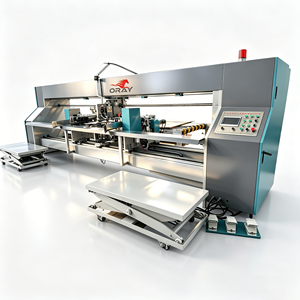 Machine à agrafer les cartons en deux parties à grande vitesse Yaskawa Servo, agrafeuse semi-automatique pour boîtes de couleur |   ORAY - Product Image 1