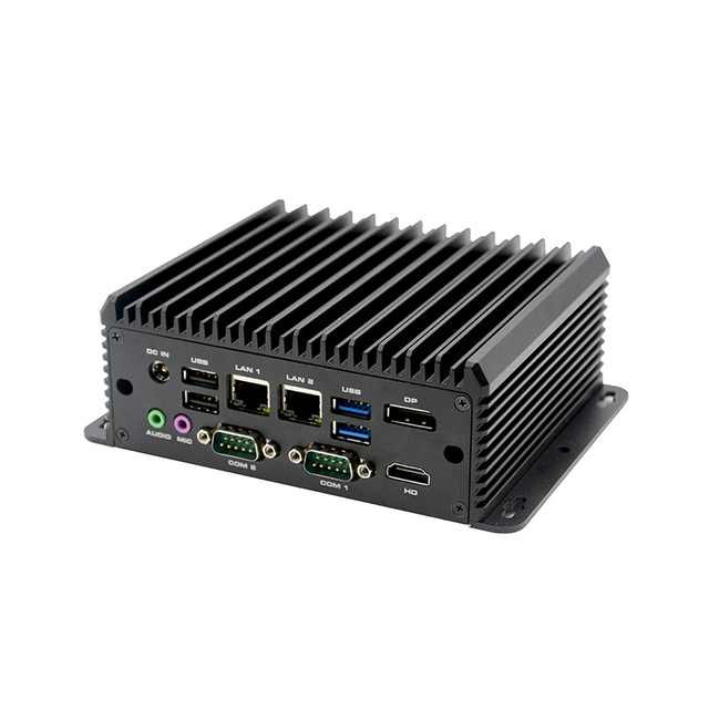 Fanless Embedded Mini PC Industrial Computer 5205U/i5-6200U/ I5-8265U/i5-10210U 4K DP 2* HD 2*RS232