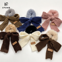 IFOND Vente en gros Chouchous en tricot avec nœud et fourrure, mignons et chauds pour l'automne et l'hiver, attaches pour queue de cheval pour femmes