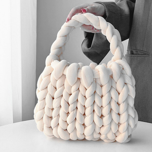 Sac fourre-tout en crochet fait <span class=keywords><strong>main</strong></span> Yilin, nouvelle mode, couleur personnalisée, grande capacité, tricot DIY, pour femmes - Product Image 4
