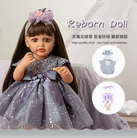 Poupée réaliste bébé fille reborn, interactive et parlante, en vinyle souple, jouet nouveau-né réaliste pour enfants, cadeau d'anniversaire
