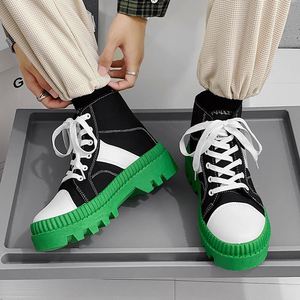 Autumn and Winter New <b>Boots</b> Men's <b>Boots</b> Fashion Overalls Leather <b>Boots</b> - Product Image 2