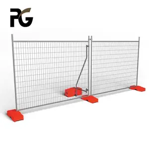 Pieds provisoires réglables écologiques de barrière de panneau/Temp de barrière marché de l'EU Au/Temp