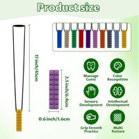 Collier sensoriel en silicone HMJ, jouet anti-stress texturé, anti-anxiété pour adultes, enfants, TDAH, autisme