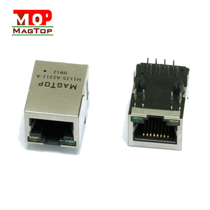 Connecteur modulaire RJ45 blindé <span class=keywords><strong>multi</strong></span>-ports 8P8C avec LED, <span class=keywords><strong>prise</strong></span> <span class=keywords><strong>Ethernet</strong></span> femelle, fabrication en usine - Product Image 6