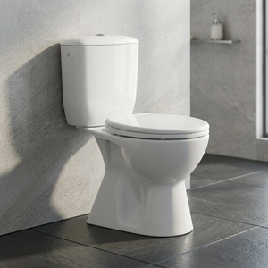โถสุขภัณฑ์เซรามิคแบบสองชิ้น ระบบ Washdown พร้อมท่อน้ำทิ้งแบบ P-Trap สำหรับห้องน้ำ ขายส่ง - Product Image 2