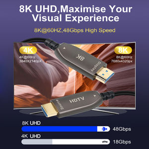 UNIEAN Wholesale AOC HD 10M 50M 300M <strong>Long</strong> UHD 2.1 <strong>4k</strong> 8k60Hz <strong>Cable</strong> 48Gbps Video <strong>Cable</strong> Fiber Optic <strong>Cable</strong> for Mobile to TV Ps5 - Product Image 3