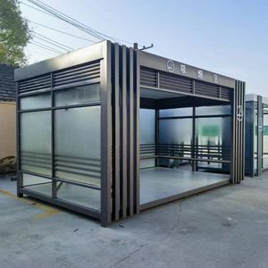 Refugio para Fumadores de Acero Inoxidable, Portátil, Diseño Moderno para Uso Público en Exteriores - Product Image 4