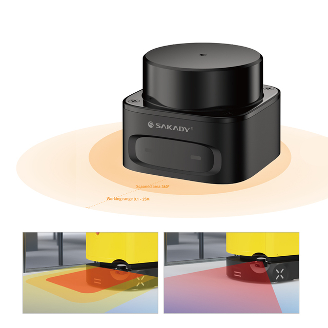 CE Approved TOF Laser Lidar for AGV Robot Forklift Ranging Sensor 360 Mini Obstacle Avoidance Radar IP65 9-28VDC 2m/3m/5m
