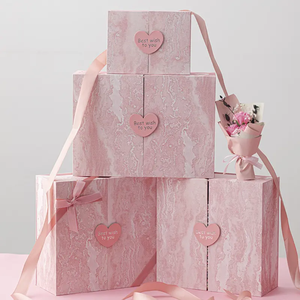 Boîte cadeau magnétique de luxe premium pour vin et chocolats, petites boîtes à bonbons rigides avec plateau intérieur de qualité alimentaire - Product Image 2