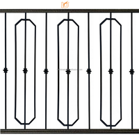 Balustre en fer forgé noir massif carré pour escalier, panneau à jointures, pour garde-corps de balcon intérieur, directement de l'usine