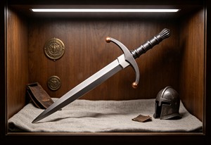 Épée Arthurienne d'Halloween en Mousse PU, Magnifique Accessoire Unisexe Thème Chevalier Royal Médiéval, Marque Personnalisée, à partir de 14 ans - Product Image 4
