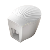 Siège de massage moderne en forme de coquille Toilette intelligente pour salle de bain Toilette automatique Wc Bidet Flont Wash Réservoir intégré Toilette intelligente