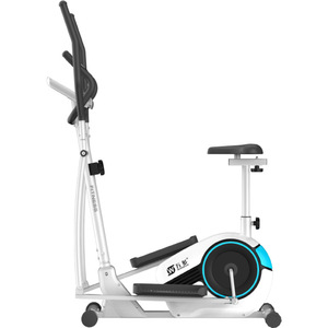 Bicicleta Elíptica con Resistencia Magnética Ajustable, Equipo de Ejercicio Vertical para Interiores, Blanco y Negro, Capacidad de 400 lb - Product Image 1