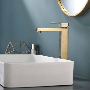 Robinet de lavabo moderne en laiton, mitigeur <span class=keywords><strong>carré</strong></span> en céramique <span class=keywords><strong>à</strong></span> poignée unique pour eau chaude/froide, idéal pour salle de bain, chambre et hôtel - Product Image 4