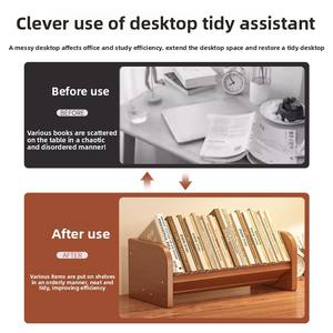 Étagère <span class=keywords><strong>de</strong></span> rangement compacte et portable en bambou, style moderne et simple, pour <span class=keywords><strong>la</strong></span> <span class=keywords><strong>maison</strong></span>, <span class=keywords><strong>la</strong></span> chambre <span class=keywords><strong>à</strong></span> coucher, le bureau - Product Image 4