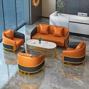 Nuevo Conjunto de Sofá de Lujo Ligero, 1 Mesa + 4 Sillas, para Hoteles, Oficinas de Ventas y Áreas de Recepción - Product Image 2