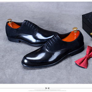 À la mode affaires livraison gratuite chaussures pour hommes véritable peau de vache chaussures formelles hommes haute qualité luxe à la main en <span class=keywords><strong>daim</strong></span> chaussures habillées - Product Image 4