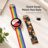 Correa de Reloj de Silicona Impresa de 20mm 22mm con Liberación Rápida, Correa Deportiva para Samsung Galaxy Watch Active2 4 5 6 7 y Huawei GT Series