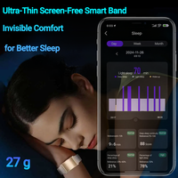 Bracelet Connecté Sans Écran en Gros, Moniteur de Santé SpO2 et HRV Étanche IP68, Pulsera Inteligente pour Hommes et Femmes