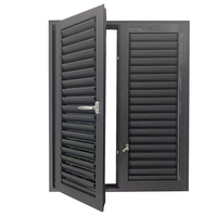 Fenêtre à persiennes en aluminium extérieure, fenêtre à battants en alliage d'aluminium, fenêtre à volets roulants, volets horizontaux, volets plantation