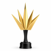 Collection de Plaques de Trophées Modernes Direct Usine – Or, Noir, Métal, Étoile Abstraite, Flamme, Disque, Course – Impression UV Durable pour le Sport