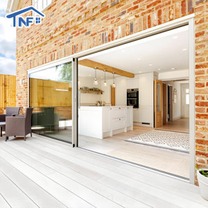 Puertas de entrada comerciales modernas profesionales Vidrio deslizante curvo personalizado para restaurantes Pantalla de fibra de vidrio - Product Image 2
