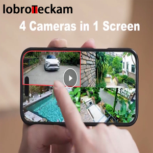 Système de caméra de sécurité solaire 4 caméras avec stockage local 128 Go, kit <span class=keywords><strong>sans</strong></span> <span class=keywords><strong>fil</strong></span> extérieur 4K HomeBase 360 °   Pan & Tilt <span class=keywords><strong>sans</strong></span> frais d'abonnement - Product Image 5