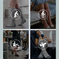 Chaussettes de compression graduée de qualité médicale avec logo personnalisé, 20-30 mmHg, chaussettes de compression respirantes extensibles de qualité supérieure, hauteur genou
