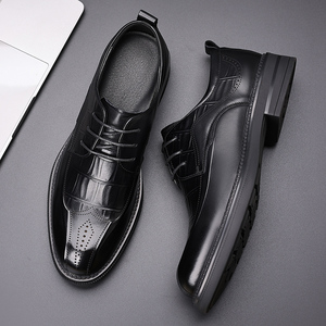 Chaussures en cuir pour hommes, nouvelle collection printemps, cuir de qualité supérieure, chaussures à lacets de haute qualité pour hommes, chaussures Derby formelles pour affaires - Product Image 5