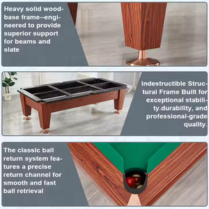 Tables de <span class=keywords><strong>billard</strong></span> de tournoi durables, directement de l'usine, à vendre à bas prix, style américain, table de <span class=keywords><strong>billard</strong></span> en bois massif avec coussin - Product Image 4
