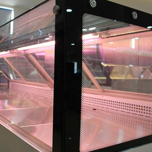 Arc Glass Deli Thực Phẩm Showcase Vòng Hình Dạng Mở Loại Thịt Cá Hiển Thị Tủ Lạnh Phục Vụ Hơn Truy Cập Cho Bán - Product Image 5