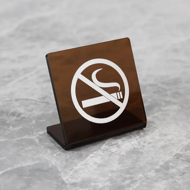 Customized No Smoking warning No smoking in public areas of the hotel Thank you