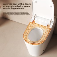 Toilette connectée Smart Home Exclusive : Commande vocale, buse frontale, design ergonomique, siège épaissi surdimensionné en céramique