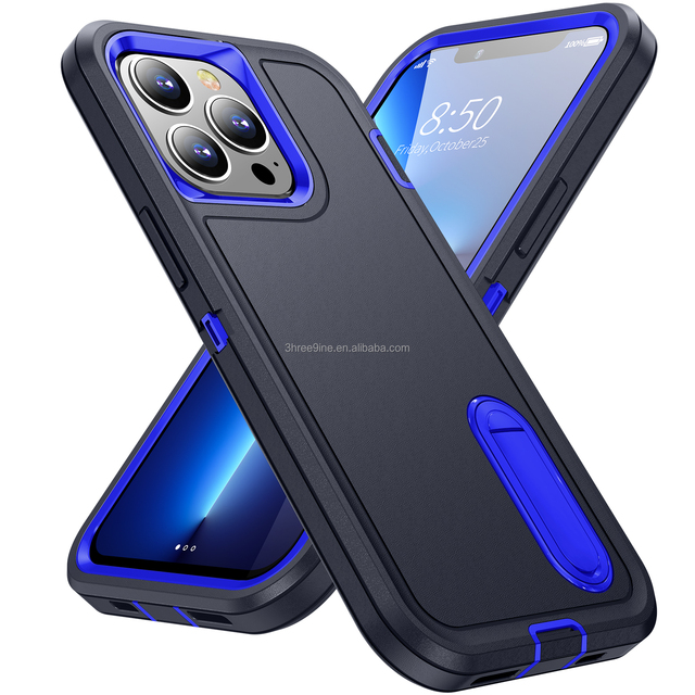 Dual Layer Hard Armor Shockproof Cover for iPhone 16/16Pro Rugged Protection Mobile Phone Case