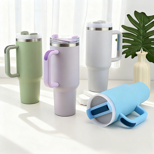 Custom Logo Double Wall Vacuum <b>Insulated</b> Stainless Steel <b>Mug</b> <b>Coffee</b> Travel Cup 40oz Tumbler With Handle - Product Image 6