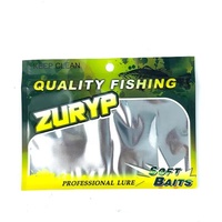 Sac en plastique de leurre de poisson souple imprimé personnalisé pour leurre d'appât de pêche souple sac d'emballage d'appât de poche plate brillante