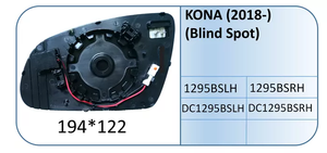 Reemplazo de cristal de espejo retrovisor lateral de coche automático apto para <span class=keywords><strong>HYUNDAI</strong></span> <span class=keywords><strong>KONA</strong></span> (2018-) con punto ciego - Product Image 2