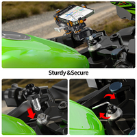 Support de téléphone pour moto sport avec chargeur 15W à charge rapide, réplique de course, fixation sur fourche, support rotatif à 360° en aluminium