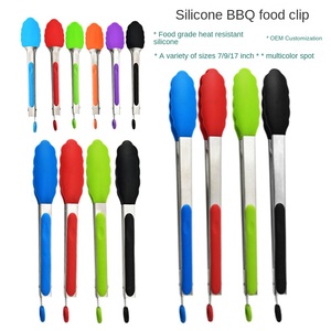 Pince de cuisine en silicone et acier inoxydable Zibo pour barbecue, résistante aux hautes températures, avec poignée ergonomique, compatible lave-vaisselle, four et micro-ondes, ustensile durable - Product Image 4