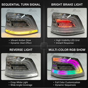 Feu arrière pour Toyota Vios/<span class=keywords><strong>Yaris</strong></span> 2008, LED RGB, feu stop arrière, style <span class=keywords><strong>GR</strong></span> <span class=keywords><strong>Sport</strong></span>, accessoires - Product Image 5