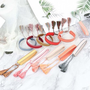 1,3 cm dünnes handgemachtes Seil Armband Großhandel Souvenir Armband mit Quaste Mädchen Geschenk Schmuck Stickerei Text Akzeptabel