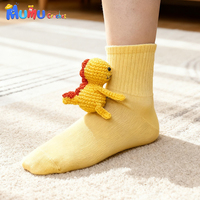 Chaussettes en coton faites à la main au crochet, motif animal, mignonnes, pour femme, chaussettes mi-mollet, cadeau de Noël chaud pour l'hiver, vente en gros personnalisée