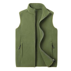 Gilet in Pile Senza Maniche Slim Fit con Logo Personalizzato, Zip Intera per Caccia e Attività all'Aperto per Uomo - Product Image 1
