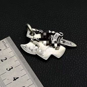 Collier pendentif Croix Chrome Hearts, bijoux pour hommes et femmes, plaqué argent et or, mode vintage rétro tendance, croix punk, cadeau sportif - Product Image 1