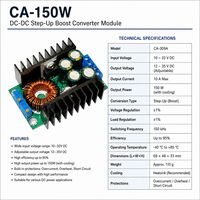 Convertisseur DC-DC Boost 10A 600W, carte de convertisseur 12-60V vers 12-80V, module d'alimentation pour systèmes 10A 12V
