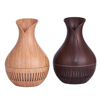 USB Wood Grain Essential Oil Diffuser Ultrasonic Humidifier Household Aroma Diffuser Aromatherapy Mist Maker with LED