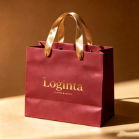 Sacs en papier personnalisés avec votre propre logo, emballage en carton, sacs en papier kraft blanc et brun, sacs cadeaux avec poignées