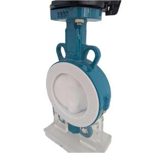 Vanne papillon industrielle manuelle à corps divisé en acier inoxydable SS304/DI avec siège en PTFE 8'' PN16, facile à remplacer <span class=keywords><strong>et</strong></span> à faible coût d'entretien - Product Image 3