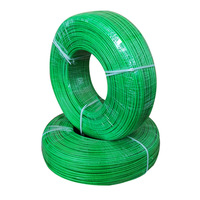 Câble en acier recouvert de PVC vert, câble galvanisé recouvert de plastique pour corde à linge, serre, plusieurs tailles en stock